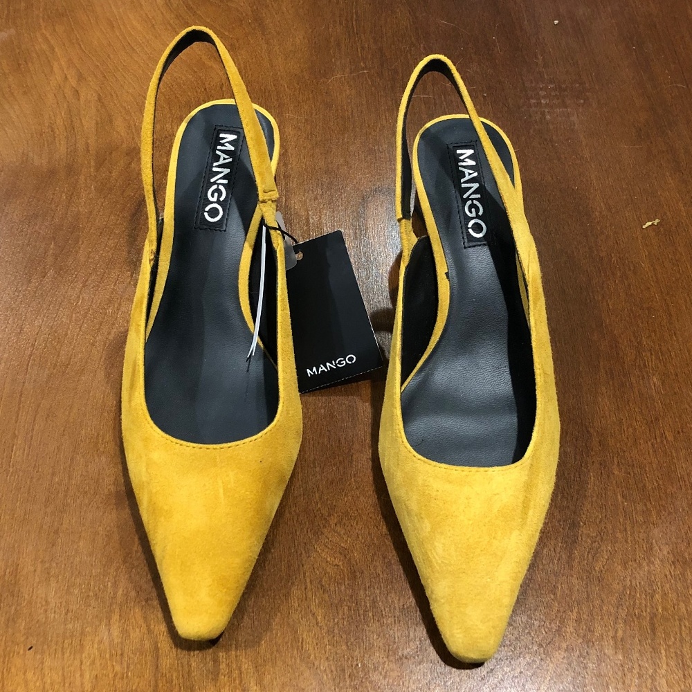 Yellow Slingback Heels
